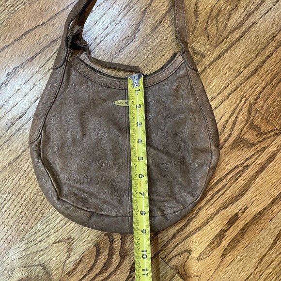 LUCKY BRAND ROBERTSON CONVERTIBLE HOBO TAUPE BROWN LEATHER PURSE BAG BOHO - Picture 8 of 11